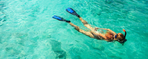 woman snorkeling