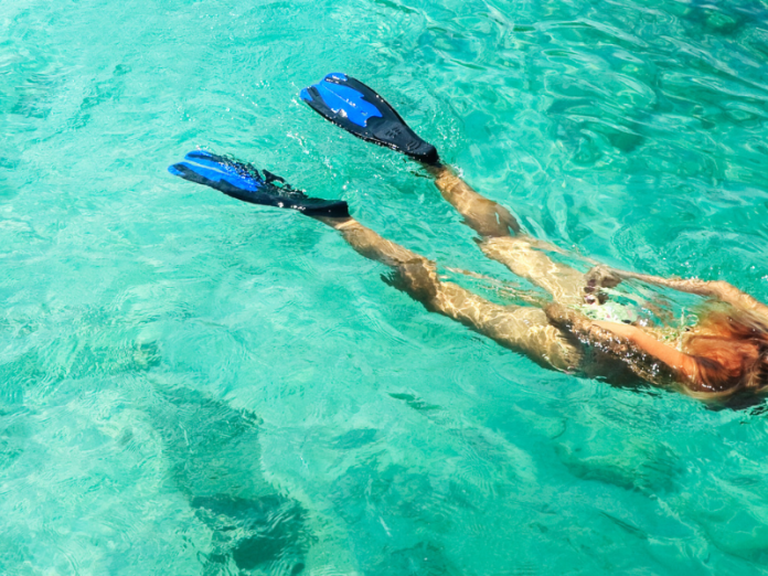 woman snorkeling