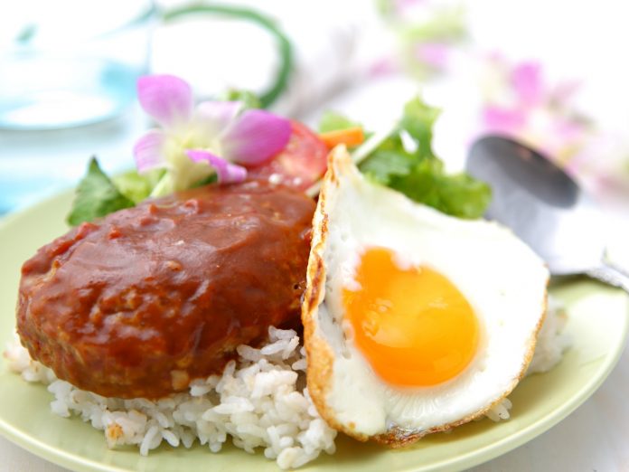 Delicious plate of the best Loco Moco on Maui