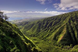 Waihee Ridge Trail and view of Kahului and Haleakala | Maui Scenic Drives