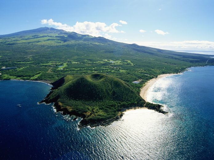 Aerial view of Maui Coast, Hawaii