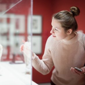 Woman exploring a Maui Museum