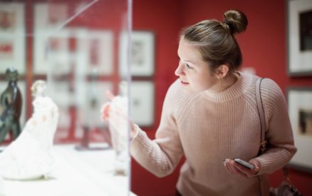 Woman exploring a Maui Museum