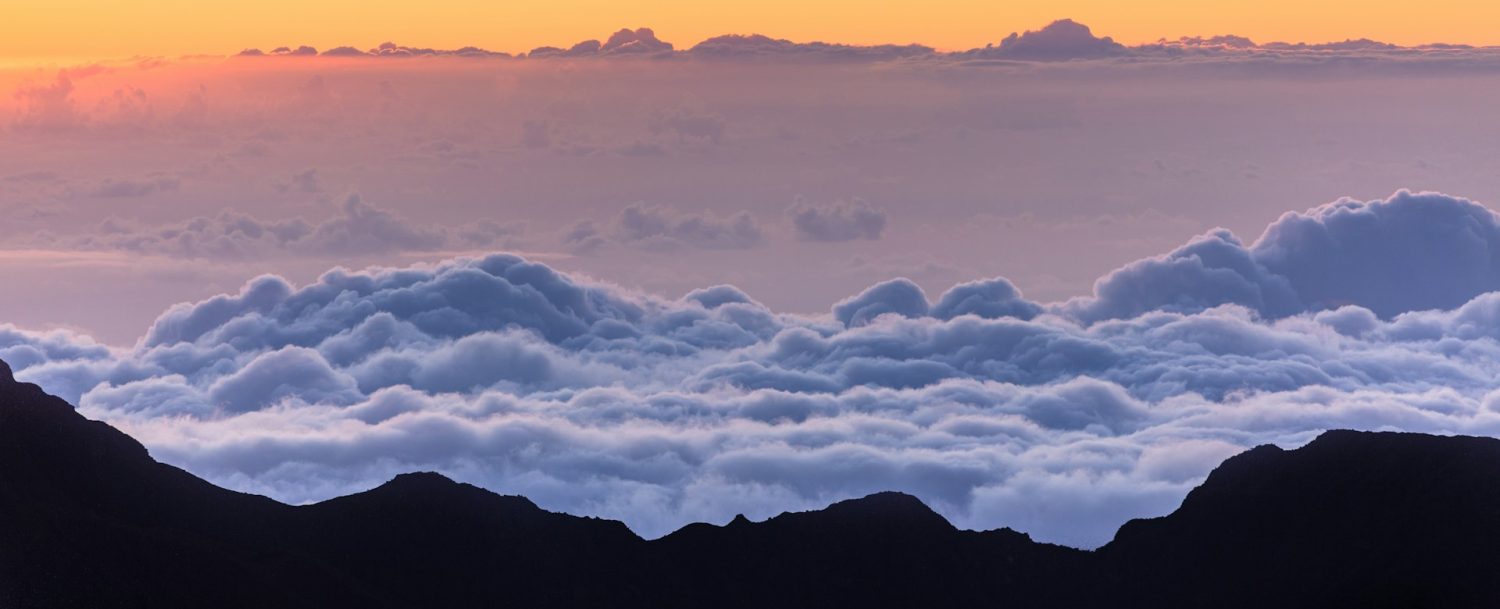 Beautiful Sunrise during a Maui sunrise bike tour at Haleakalā National Park