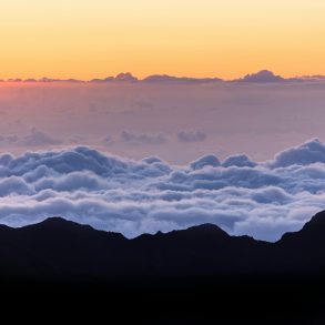 Beautiful Sunrise during a Maui sunrise bike tour at Haleakalā National Park