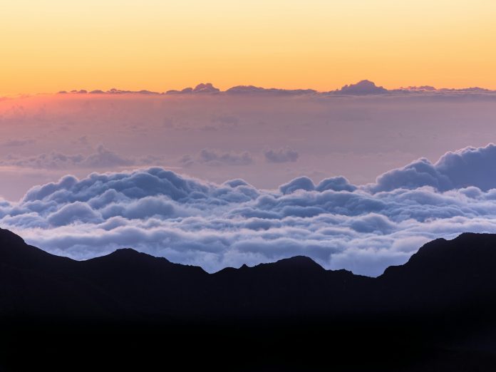 Beautiful Sunrise during a Maui sunrise bike tour at Haleakalā National Park